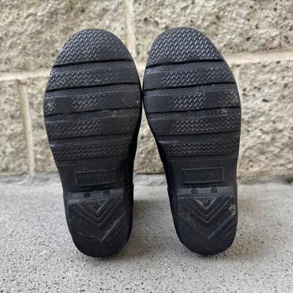 HUNTER Original Tall Rain Boots Kids 13 EU 31 Matte Black High Gum Boot Rubber - Picture 8 of 9